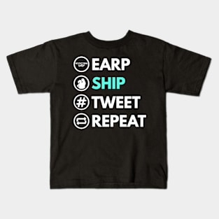 Earp Ship Tweet Repeat - Wynonna Earp Kids T-Shirt